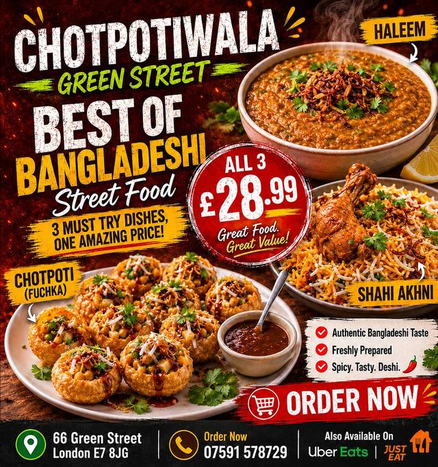 Best of Bangladeshi street food deal poster